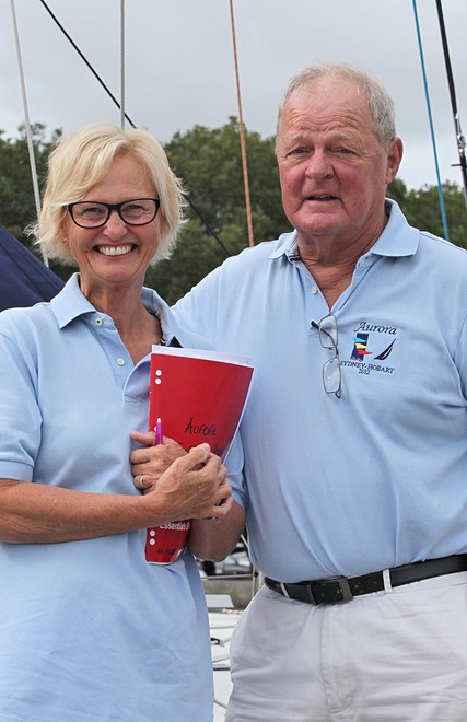 Jim and Mary Holley just prior to the start of their last Sydney to Hobart yacht race. 